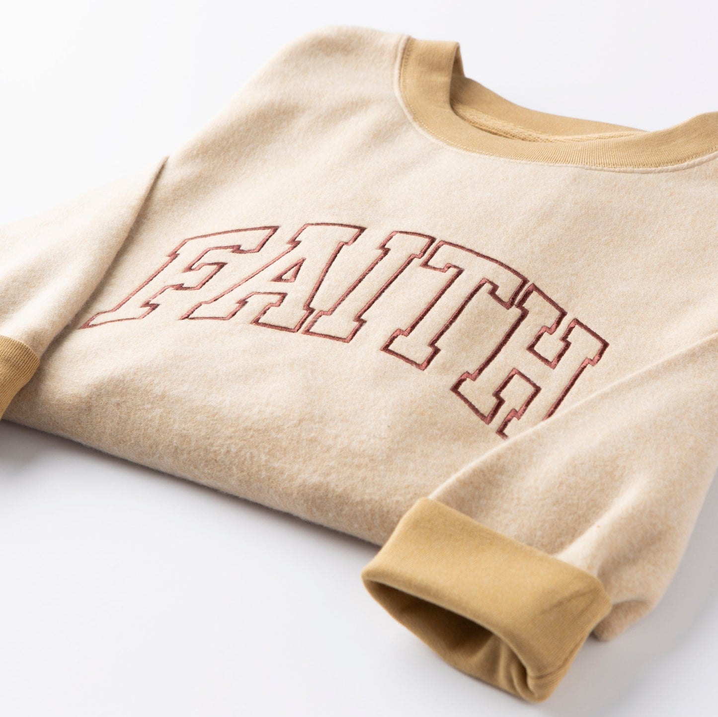 Faith Embroidered Fuzzy Sweatshirt