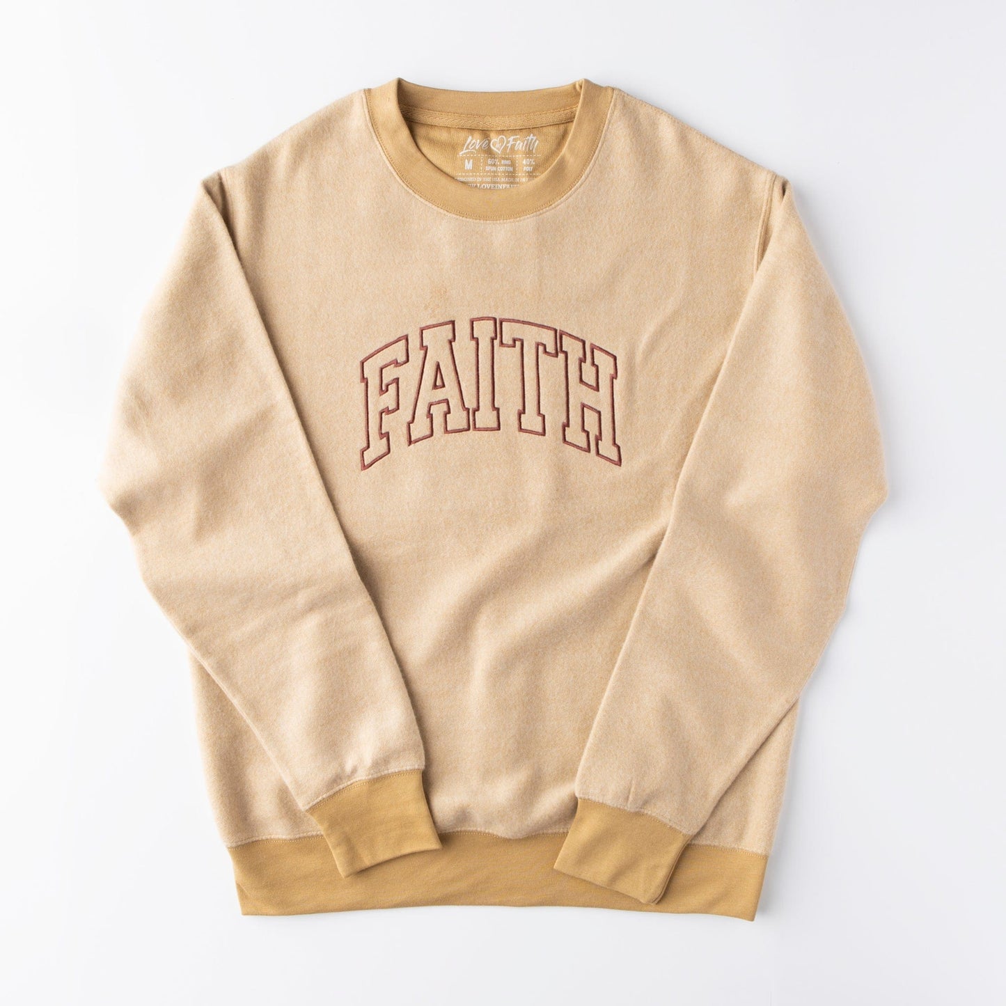 Faith Embroidered Fuzzy Sweatshirt