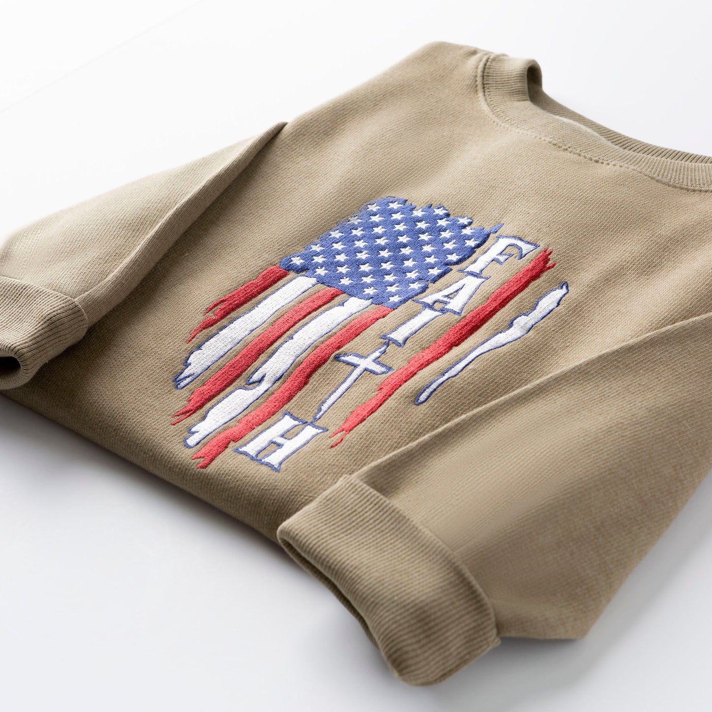 Embroidered American Faith Sweatshirt