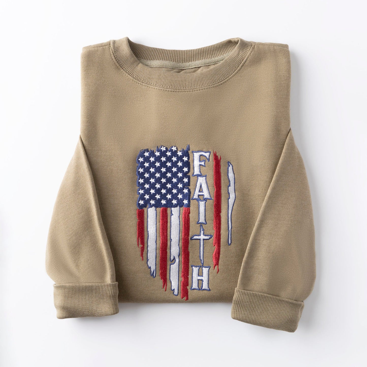 Embroidered American Faith Sweatshirt