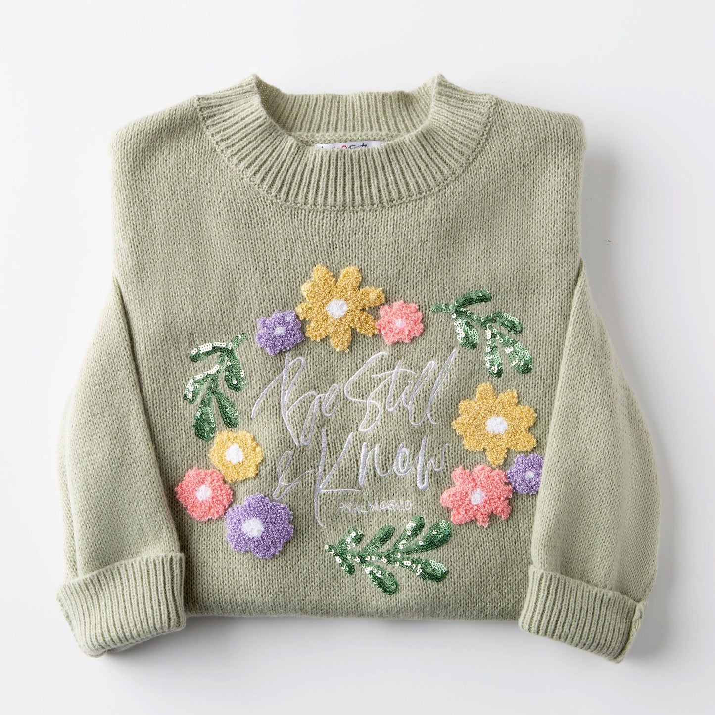 Be Still & Know Embellished Sweater