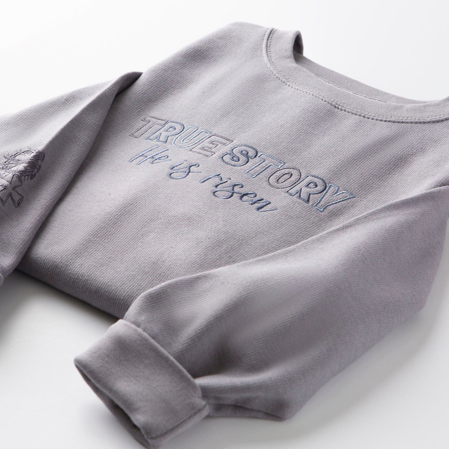 Embroidered True Story Sweatshirt