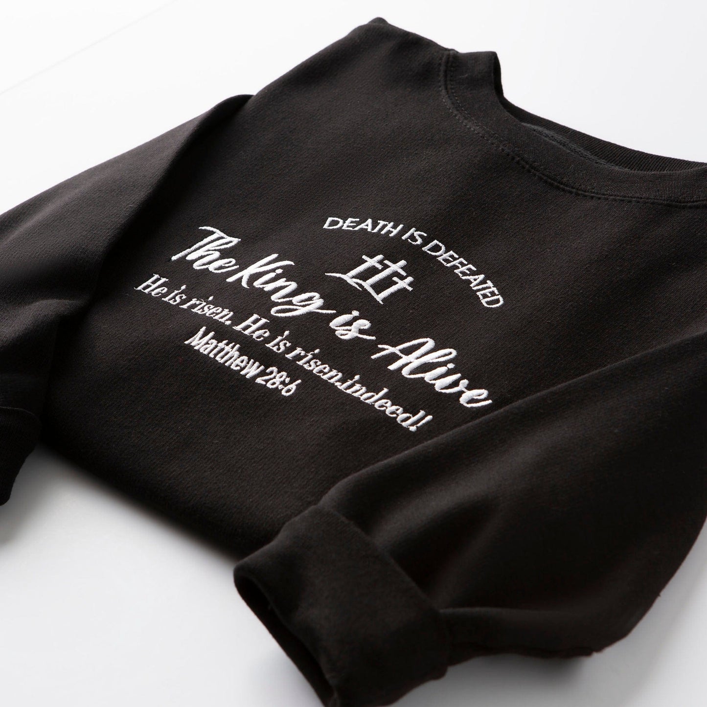 Embroidered The King is Alive Sweatshirt