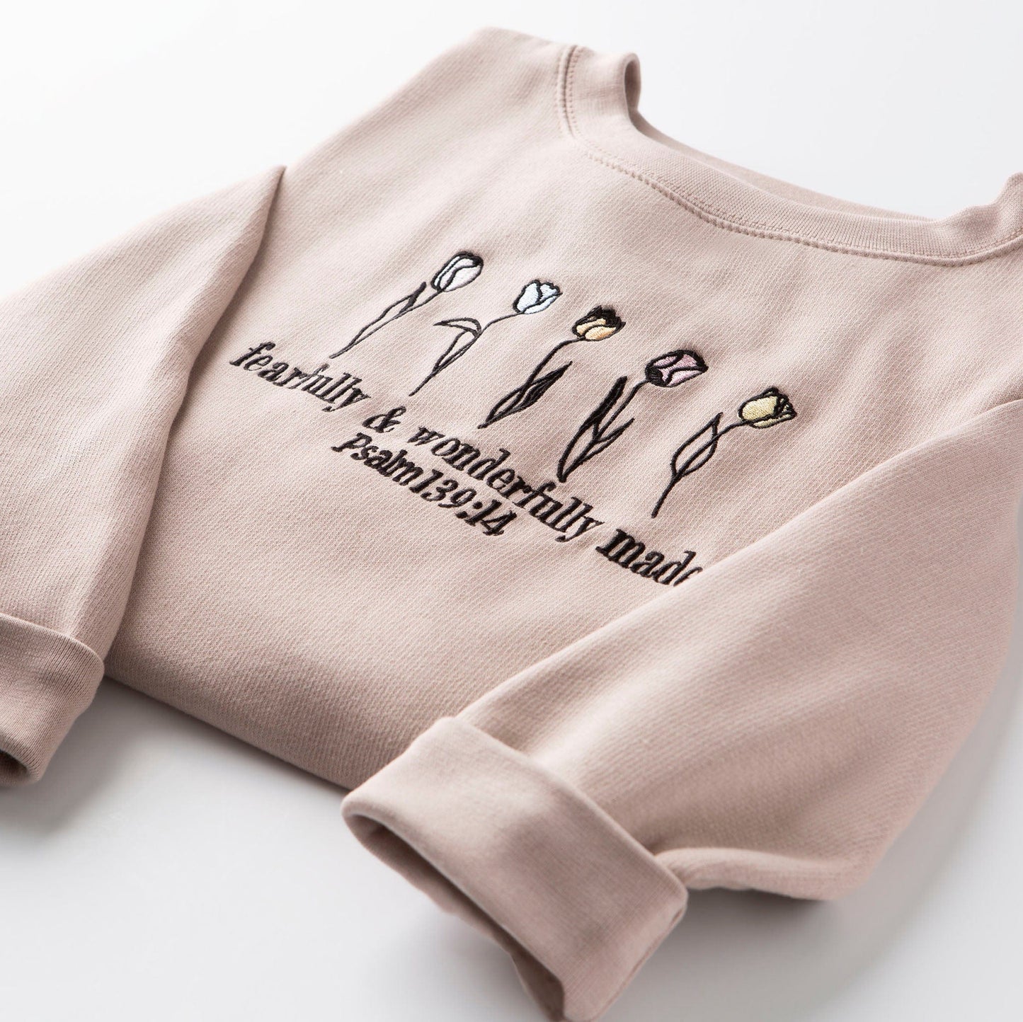 Embroidered Fearfully and Wonderfully Made Sweatshirt