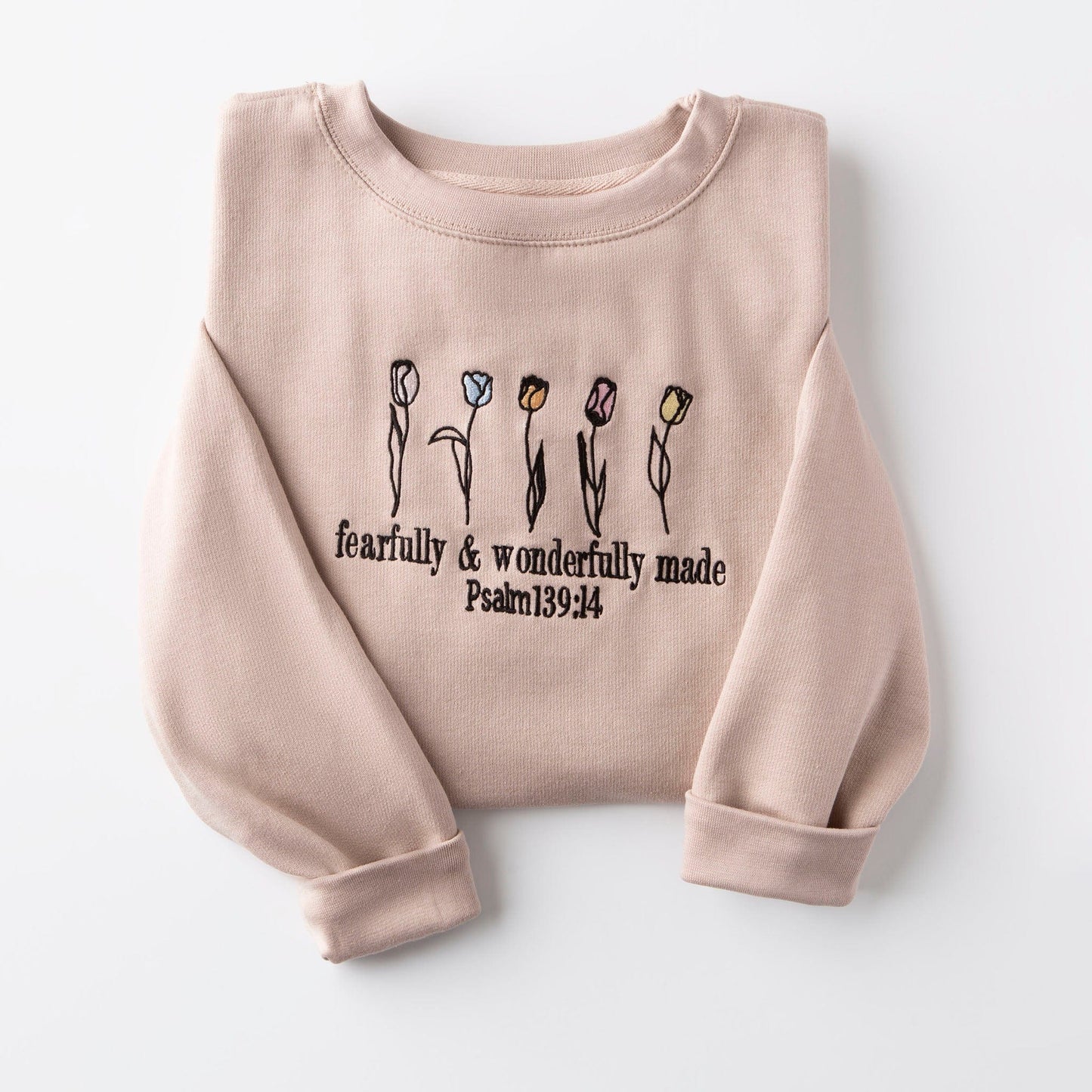 Embroidered Fearfully and Wonderfully Made Sweatshirt