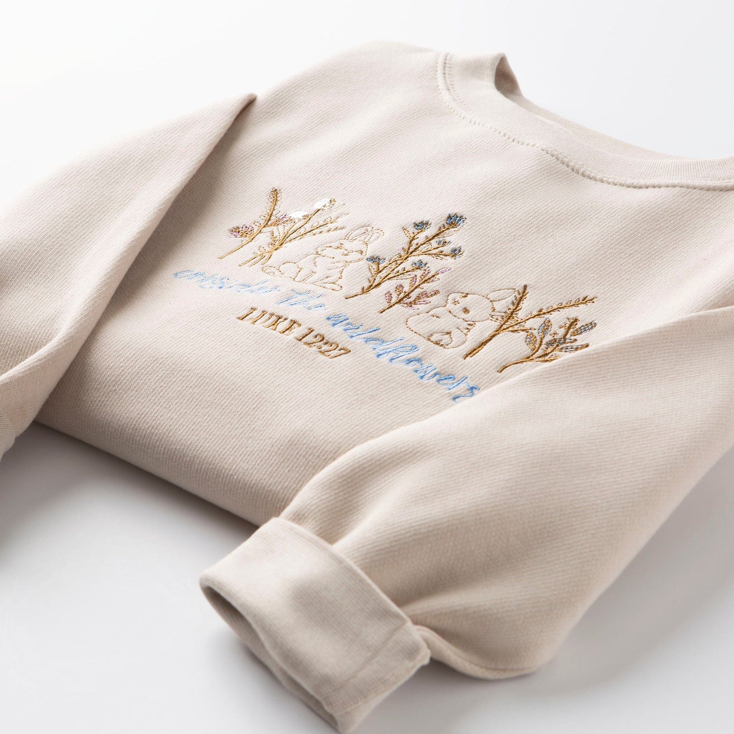 Embroidered Consider the Wildflowers Sweatshirt