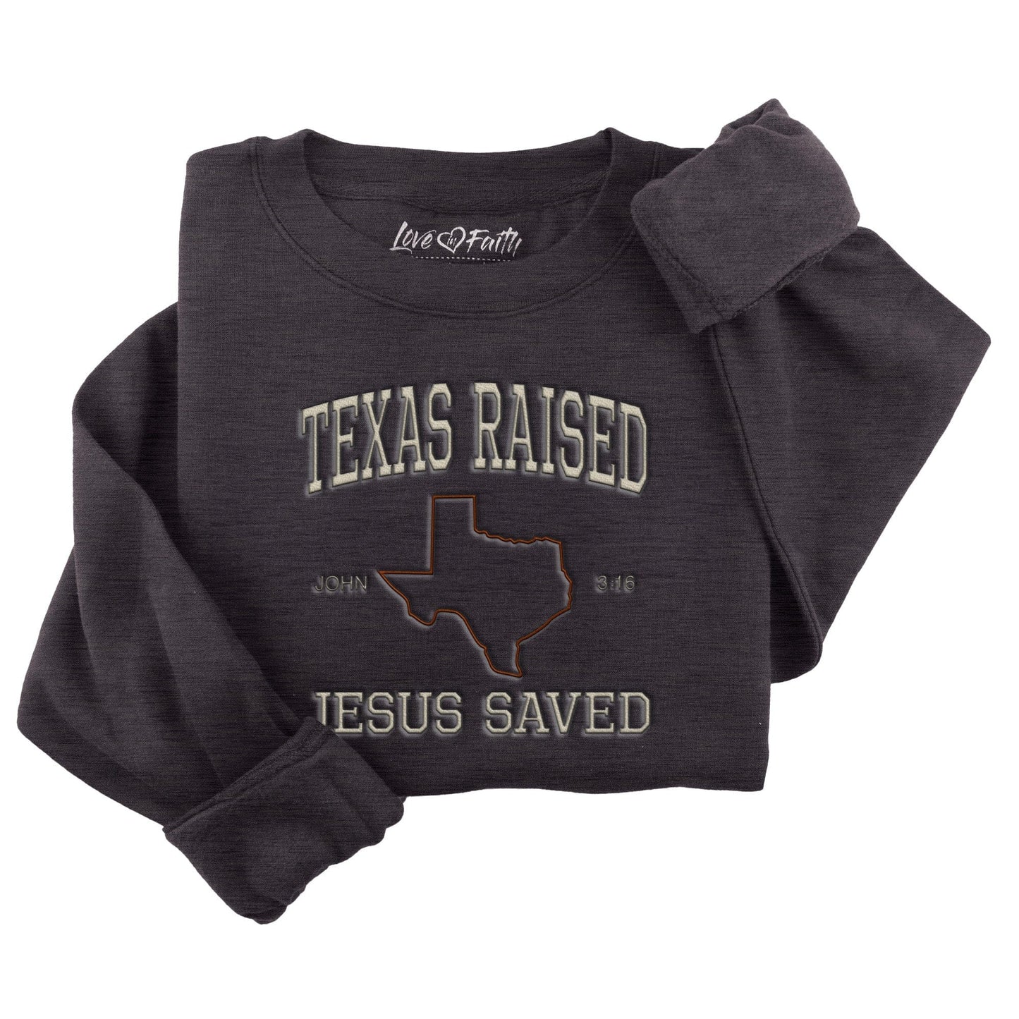 Embroidered Texas Raised Sweatshirt