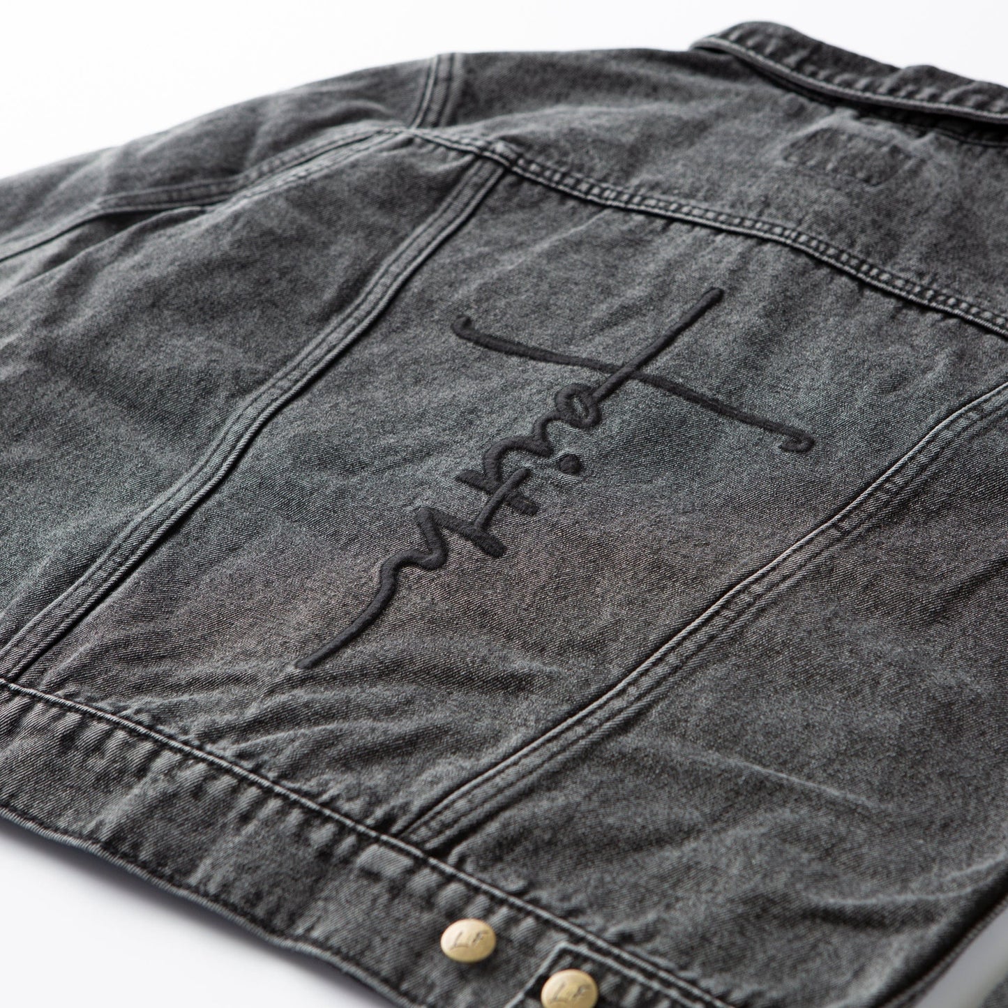 Vintage Washed Faith Cross Denim Jacket