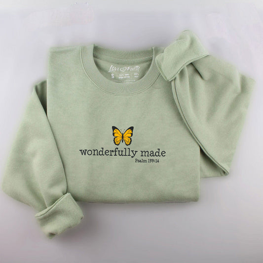 Embroidered Wonderfully Made Sweatshirt