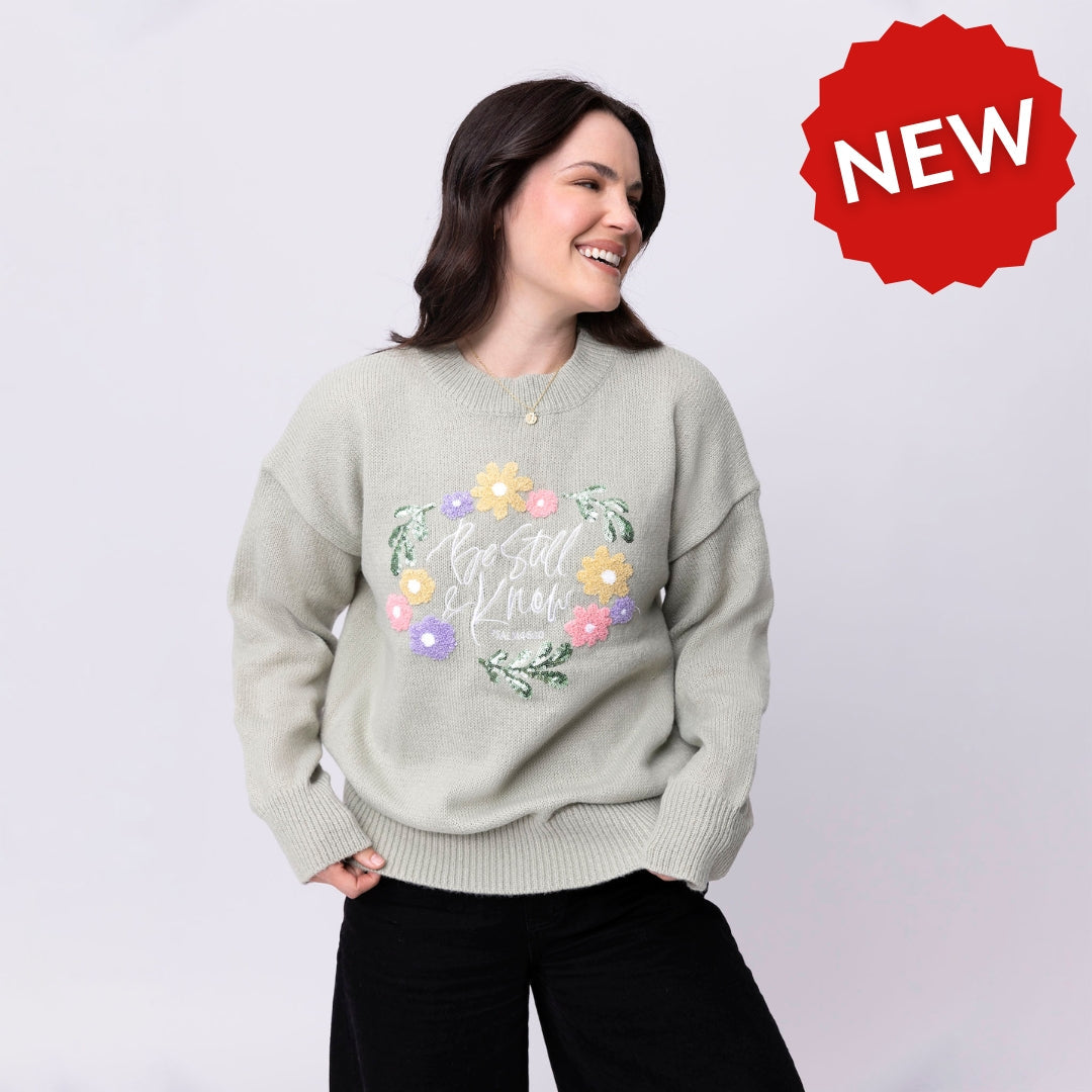 Be Still & Know Embellished Sweater