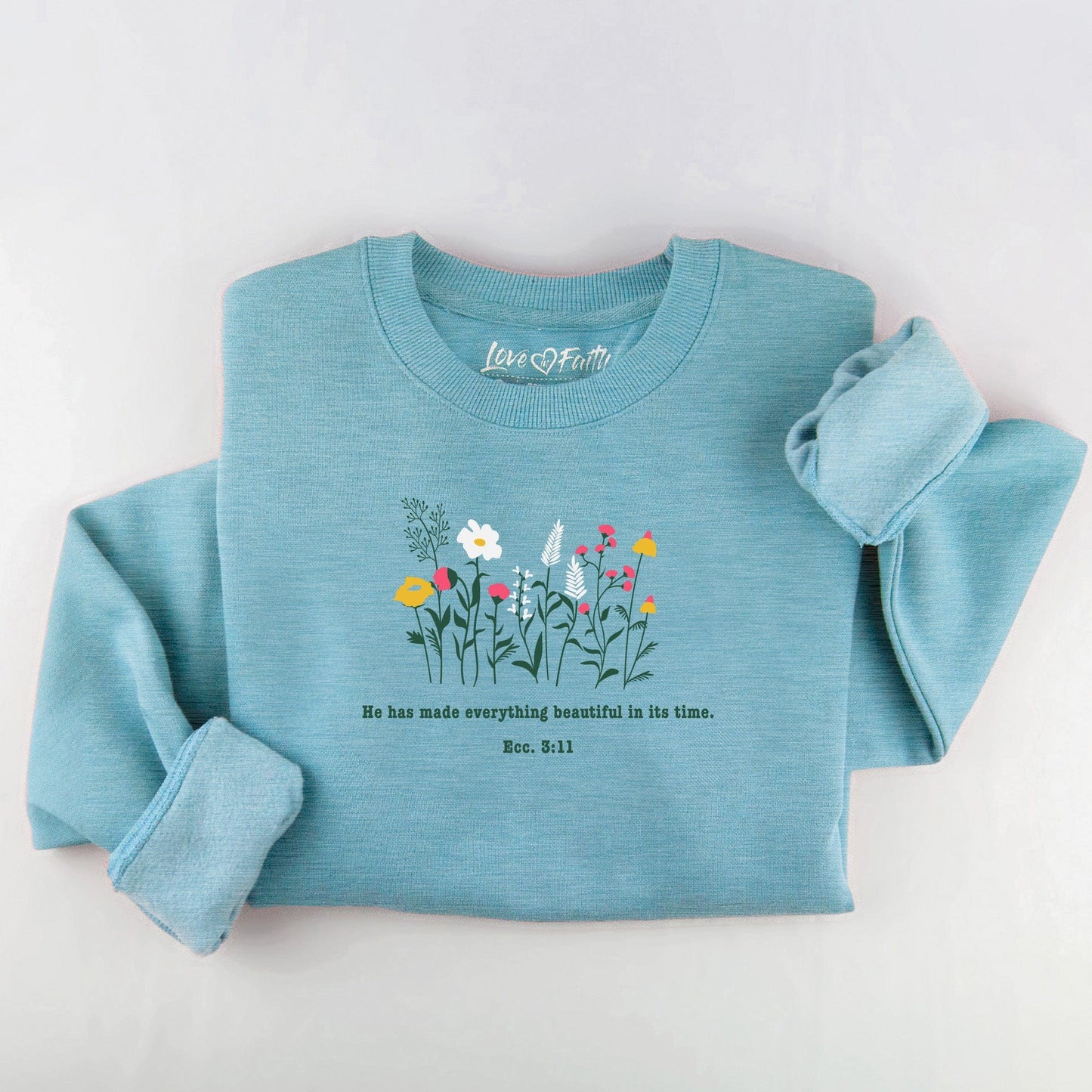 Embroidered He Makes All Things Beautiful Sweatshirt