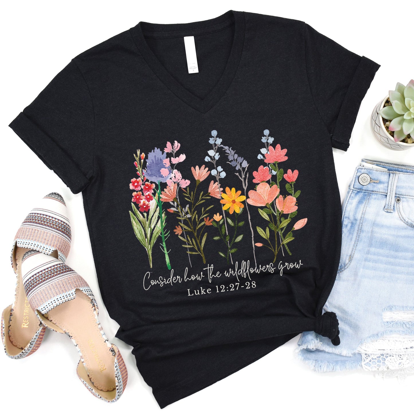 Wild Flowers Grow V-Neck