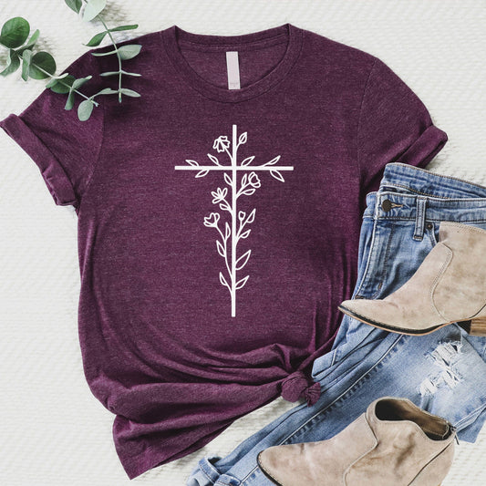 Floral Cross Tee